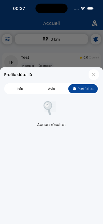 Fiche artisan, portfolios