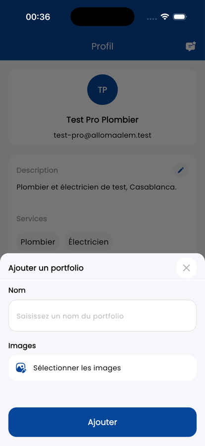 Ajout d'un portfolio